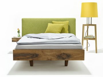 ANNA - Wooden double bed with upholstered headboard by Sixay furniture - view 2